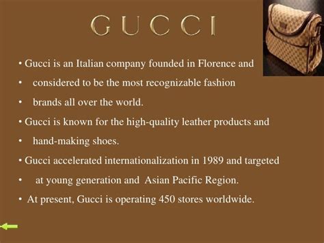 gucci profile|gucci company information.